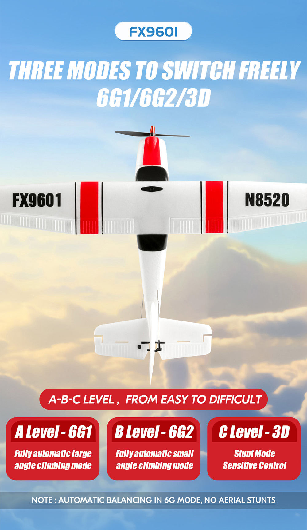 Flybear-FX9601-Cessna-182-Spannweite-520mm-24GHz-4CH-RC-Flugzeug-aus-EPP-mit-eingebautem-Gyro-3D--6G-2016716-9